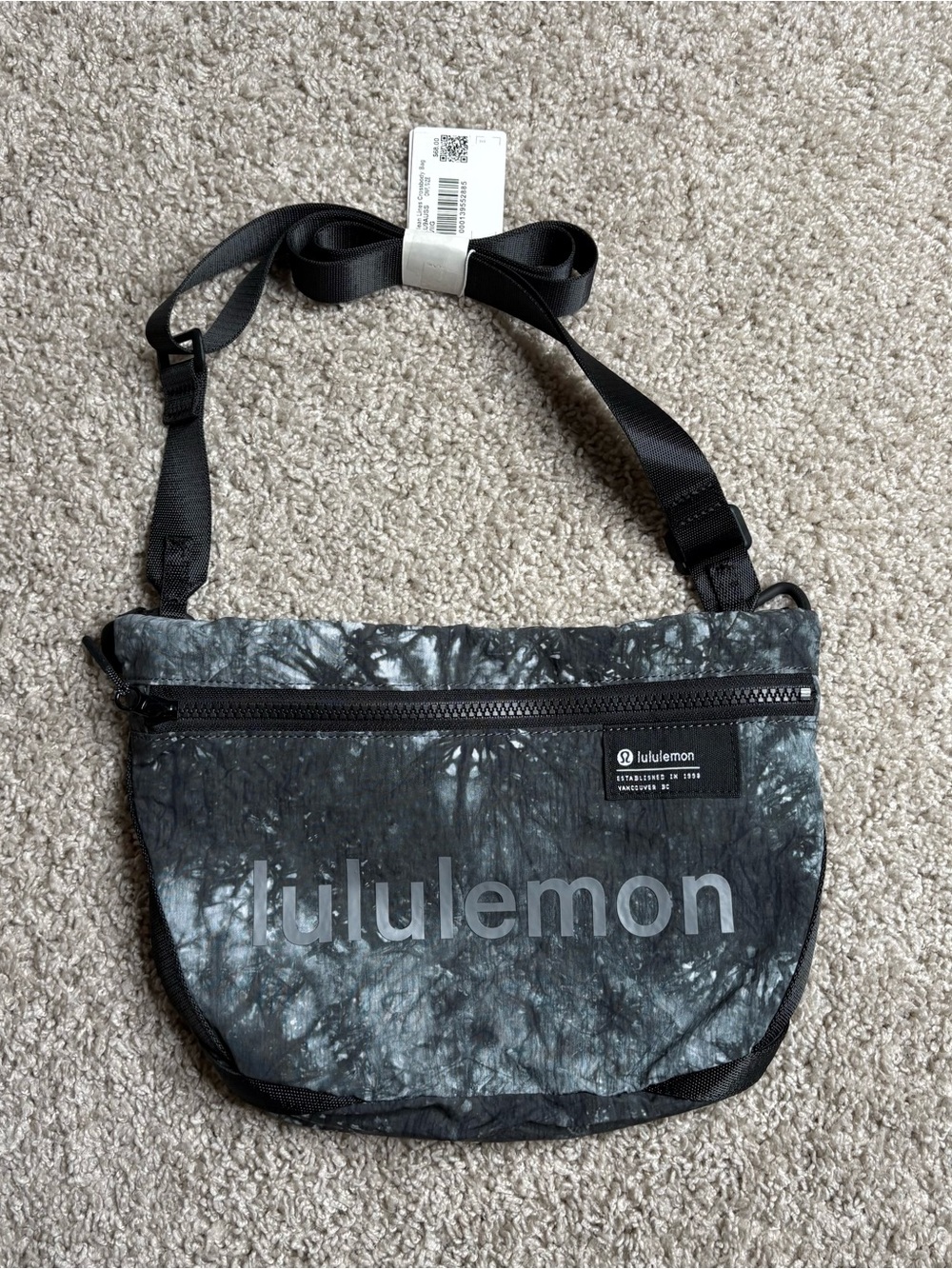lululemon athletica Black Marble Crossbody Bag